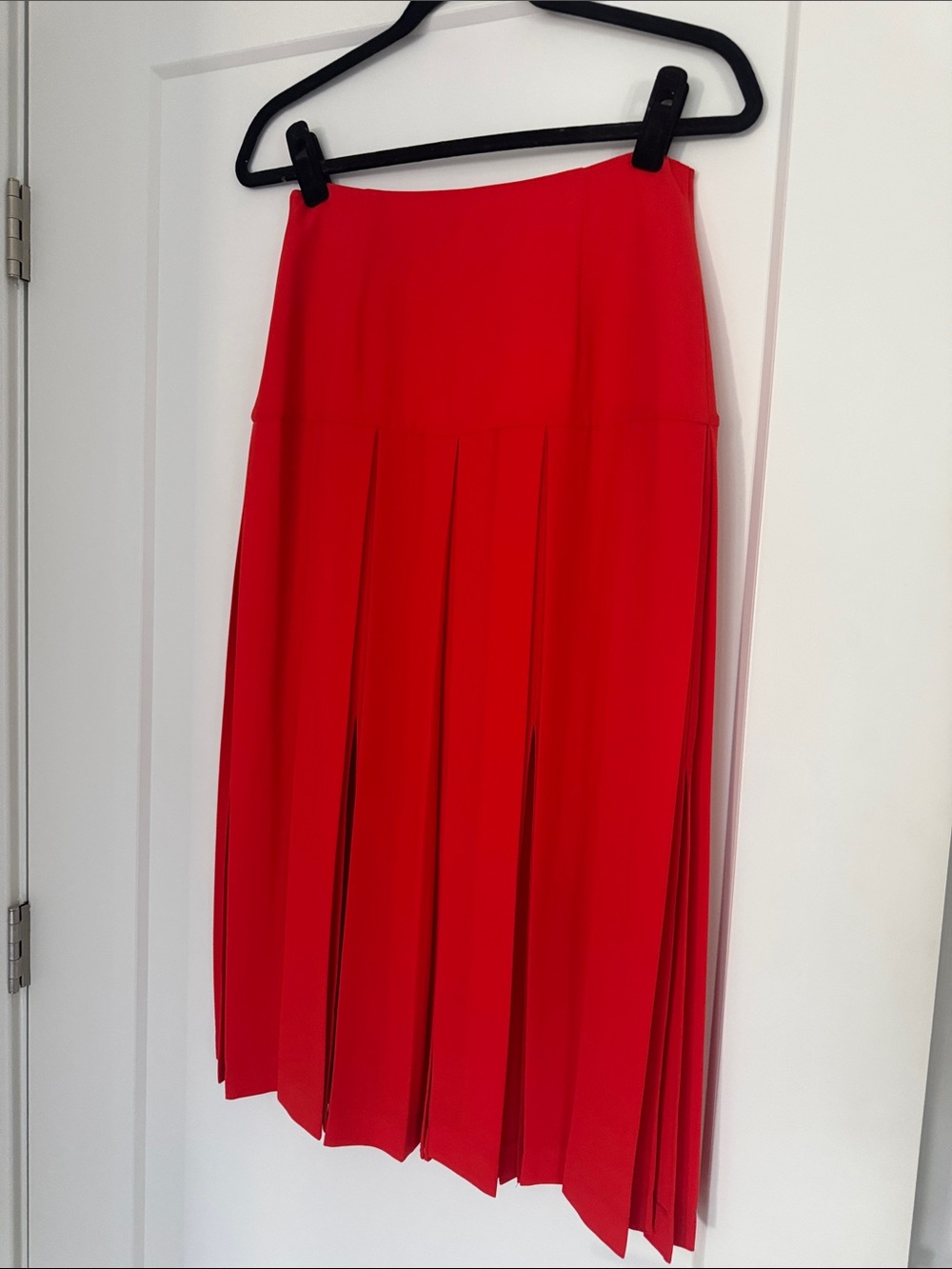 Women's Red Pleated Circle Skirt - Classic Skater Style
